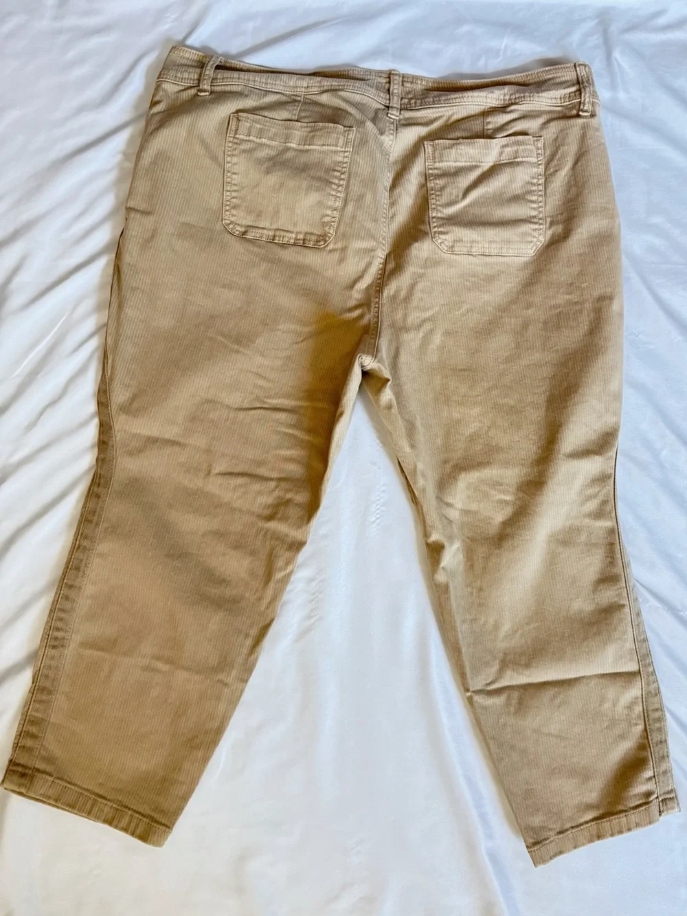 torrid Beige Cropped Corduroy Jeans